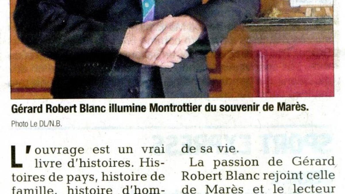 Article dauphine libere du 13 mai 2014 gerard robert blanc illumine montrottier du souvenir de leon mares
